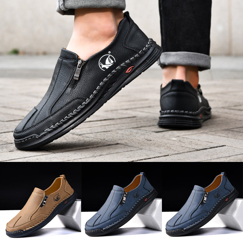 【Buty męskie sprzedają się dobrze】【38-48】2026 Nowe, męskie, skórzane, casualowe buty z miękką podeszwą w dużych rozmiarach