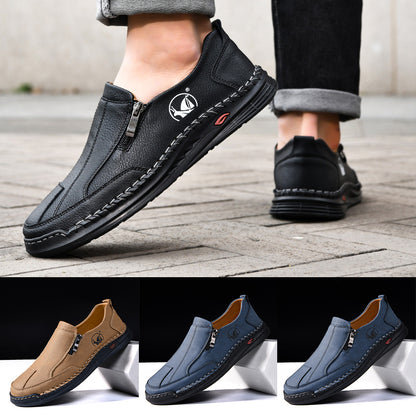 【Buty męskie sprzedają się dobrze】【38-48】2026 Nowe, męskie, skórzane, casualowe buty z miękką podeszwą w dużych rozmiarach