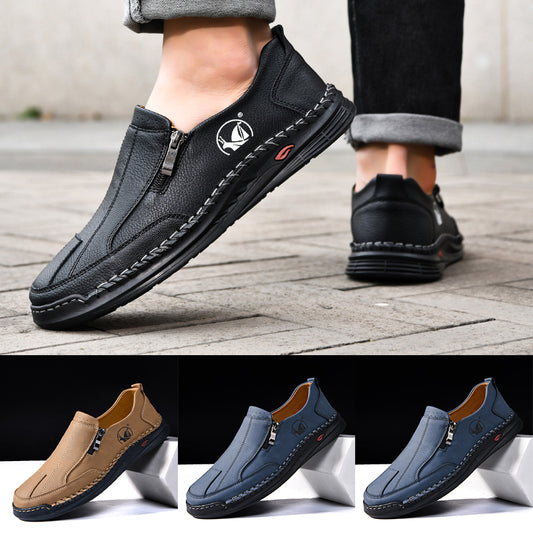 【Buty męskie sprzedają się dobrze】【38-48】2026 Nowe, męskie, skórzane, casualowe buty z miękką podeszwą w dużych rozmiarach