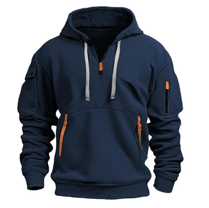 🧑【S-5XL】Prémium férfi ruházat – Bestsellerek, férfi kerek nyakú kapucnis pulóver, őszi-téli sláger