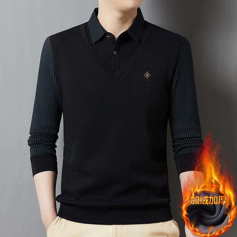 👔【M-4XL】Ανδρικό ζεστό τοπ δύο τεμαχίων από κασμίρ υψηλής ποιότητας, όλα σε ένα