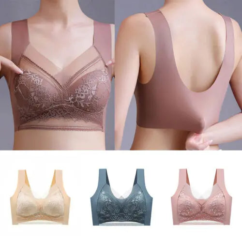 🔥【4 darabos】👙【40-110 KG】Kényelmes varrat nélküli csipke melltartó