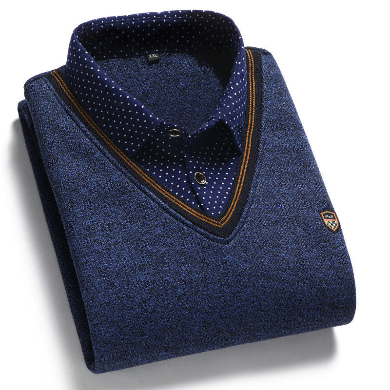👔 [M-4XL] Meleg, vastag, vastag bársonyos férfiing