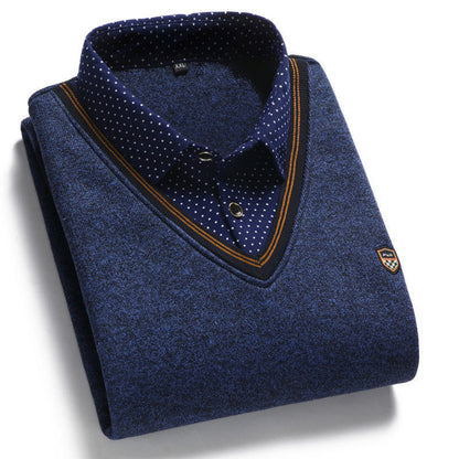 👔 [M-4XL] Meleg, vastag, vastag bársonyos férfiing