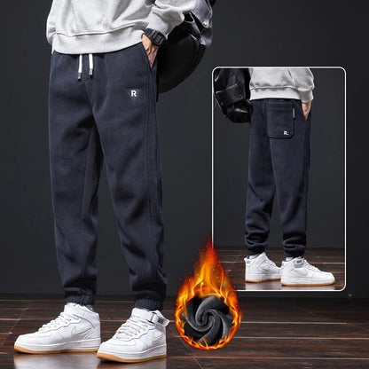 🔥【M-5XL】😎Új téli nadrág férfiaknak, plusz bársony és vastag kordbársony, meleg és lezser férfi nadrág