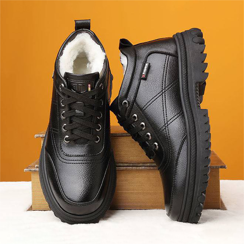 👞【39-44】 Debele, pahuljaste i tople muške kožne cipele s debelim potplatom za zimu