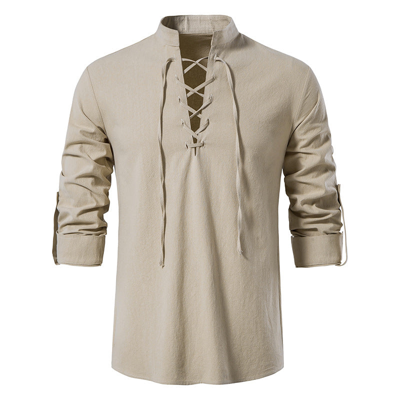 🌹【S-4XL】 férfi pamut és vászon ingek, laza és légáteresztő
