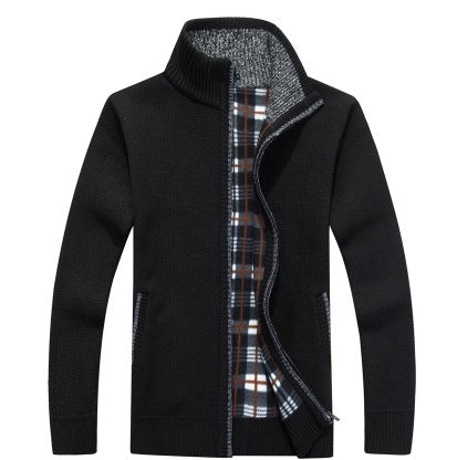 🍁 [M~3XL] Új őszi-téli férfi bő pulóver gallérral és cipzárral, nagy méretben