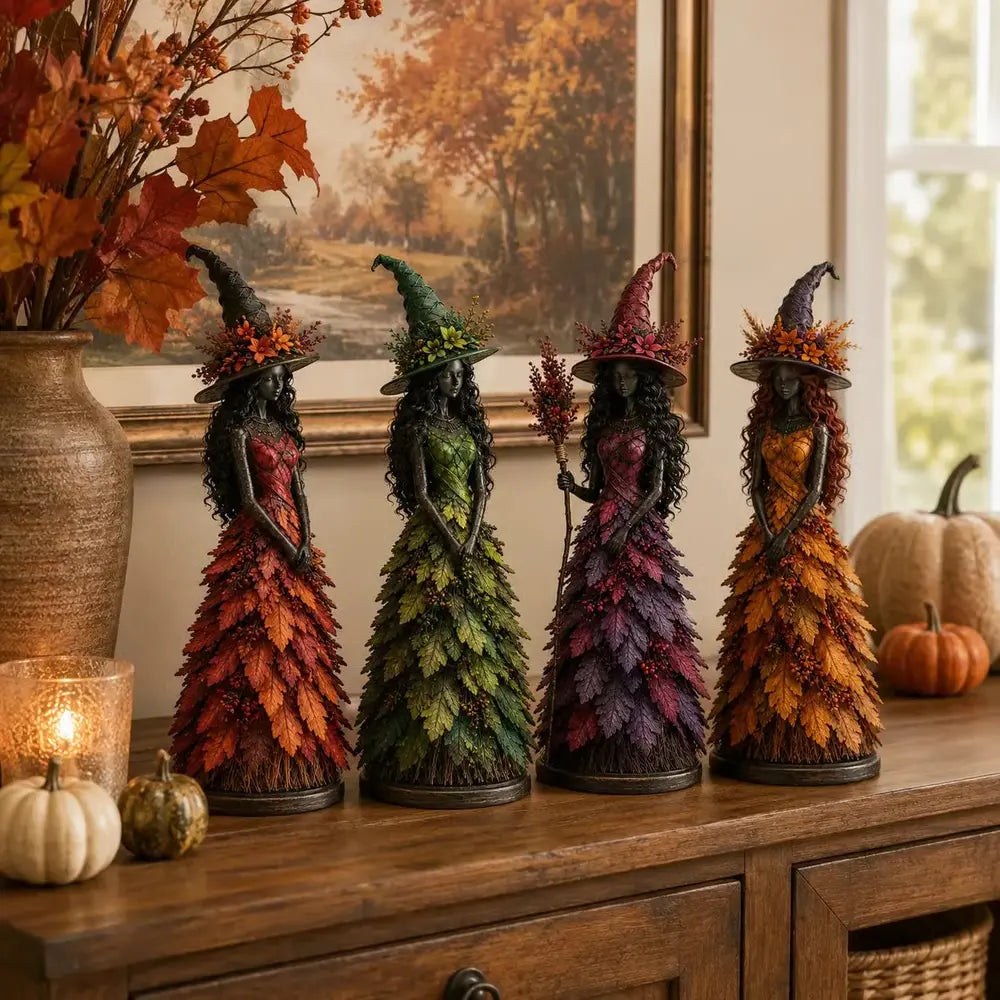 🧙‍♀️Ograniczona czasowo zniżka 50%‍♀️ Zaczarowana figurka jesiennej wiedźmy-4339638