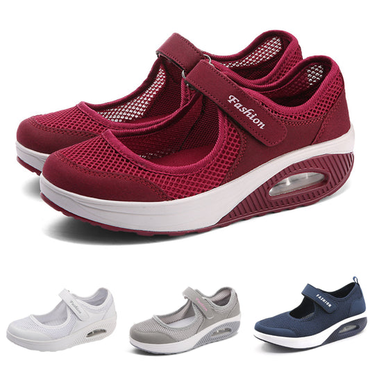 【35–43】👟Női lélegző hálós sportcipő légpárnás talppal – ultrakönnyű, puha és kényelmes
