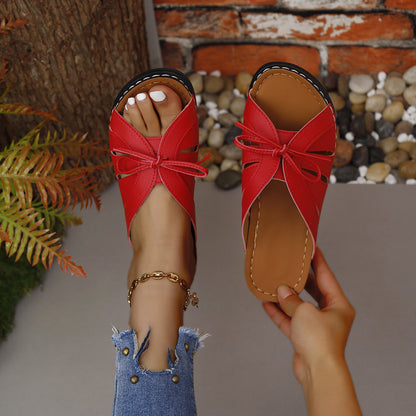 【36-43】【Újdonság, 50% kedvezmény 🎉】 Stílusos női csípős, peep toe csúsztatható szandál