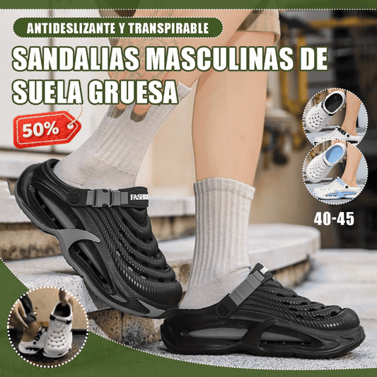 👟50% KEDVEZMÉNY🌬️Férfi 2 az 1-ben többfunkciós szandál, vastag EVA talp, csúszásmentes, rendkívül könnyű és légáteresztő🏃‍♂️
