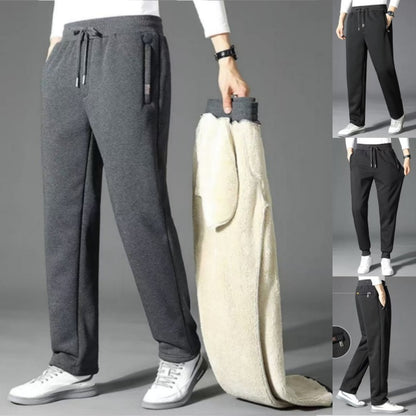 👖【M-5XL】🔥Muške zimske hlače s janjećom vunom ., svakodnevne tople sportske hlače.