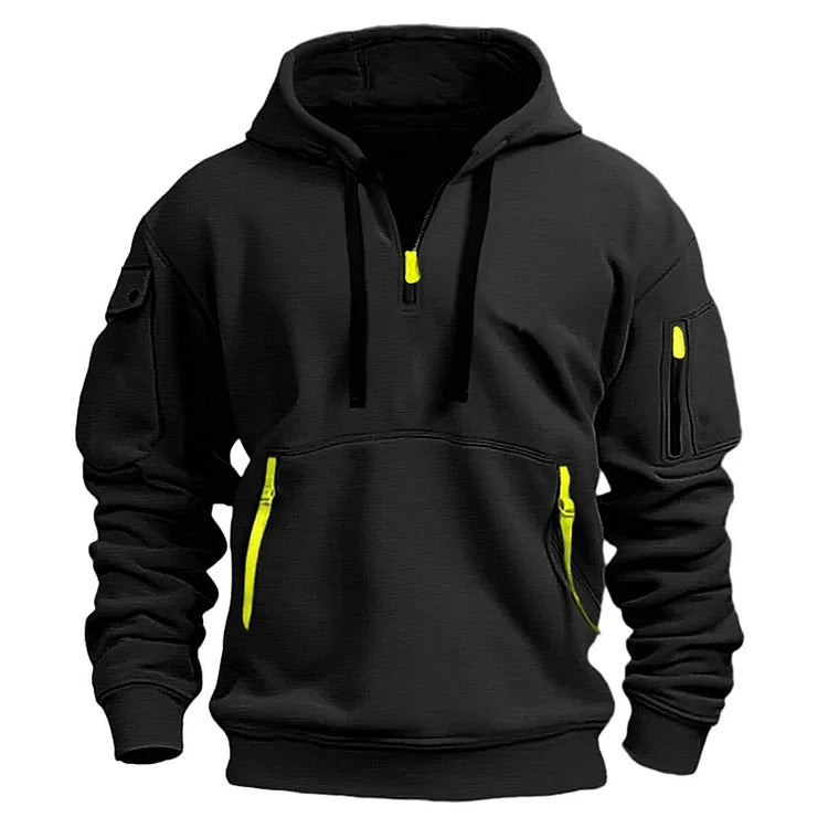🧑【S-5XL】Prémium férfi ruházat – Bestsellerek, férfi kerek nyakú kapucnis pulóver, őszi-téli sláger
